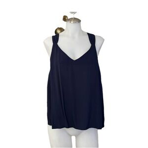 Loft Elegant Navy Sleeveless Top
